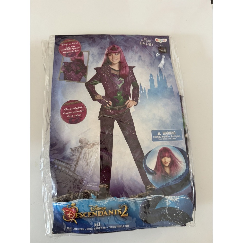 Disney Disguise Descendants MAL Original Girls Deluxe Costume S 4/6 Halloween